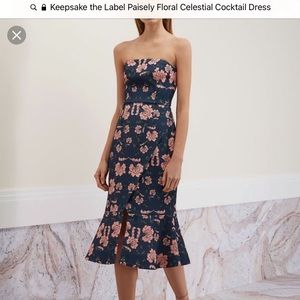 Keepsake the label Paisely floral Celestial Cocktail dress